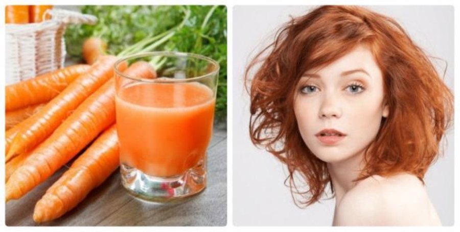 Nhuộm tóc bằng cà rốt sẽ mang lại cho bạn mái tóc màu cam đỏ hay hung đỏ tự nhiên
