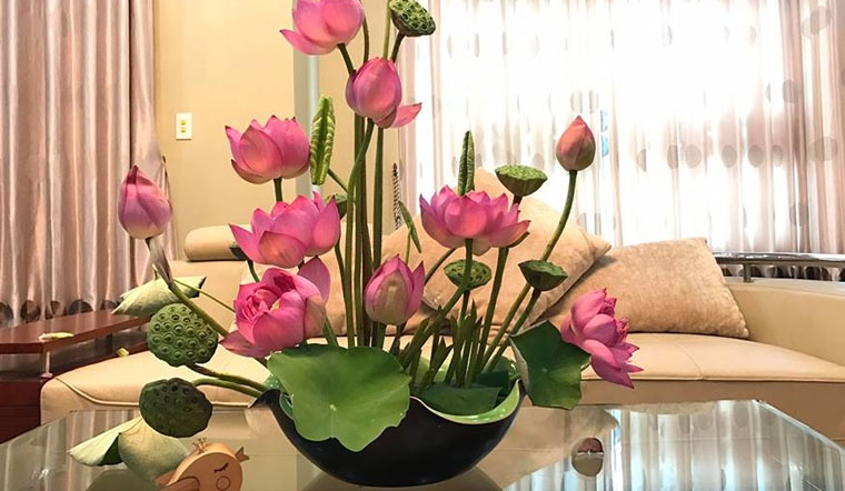 Khi đặt tranh hoa sen trong nhà, nên cân nhắc các phương vị khác nhau của từng căn phòng