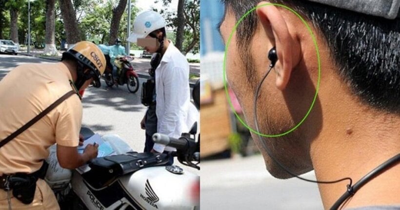 Sử dụng tai nghe khi điều khiển phương tiện giao thông được xem là hành vi vi phạm.