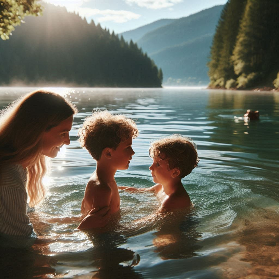 Nguyên tắc an toàn quan trọng nhất khi cho trẻ đi bơi là cha mẹ phải luôn để mắt đến con mình