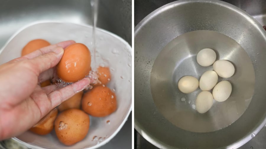 Việc rửa trứng với nước baking soda và ngâm trong nước vôi trong giúp bảo quản trứng được lâu hơn.