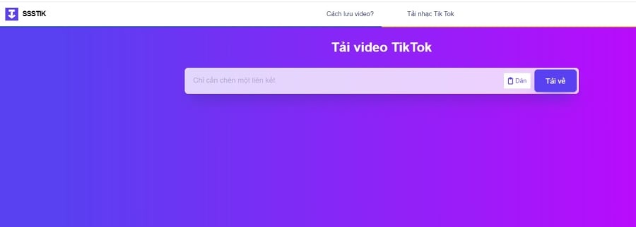 Tải video TikTok không logo với SSStiktok