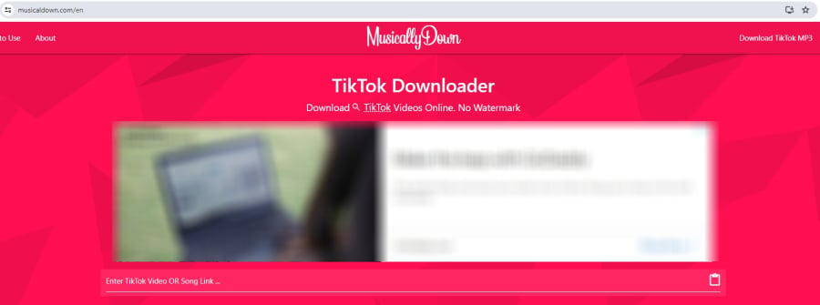 Tải video TikTok không logo với Musically Down.