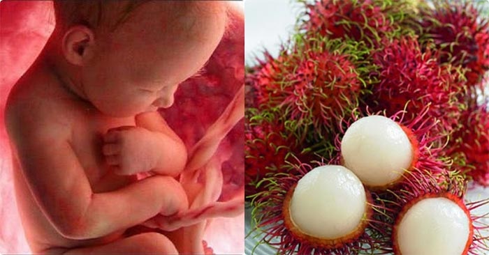 Ripe rambutan with leaves