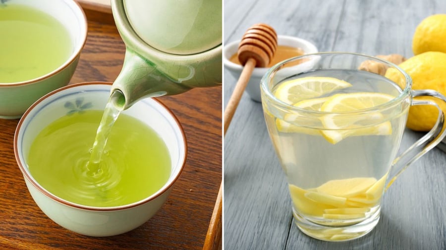Uống trà xanh, nước chanh ấm mỗi ngày cũng có tác dụng tăng cường estrogen cho cơ thể.