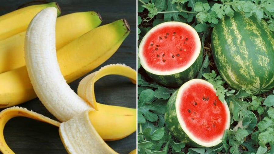 Chuối và dưa hấu là hai loại trái cây kỵ nhau, không nên kết hợp với nhau.