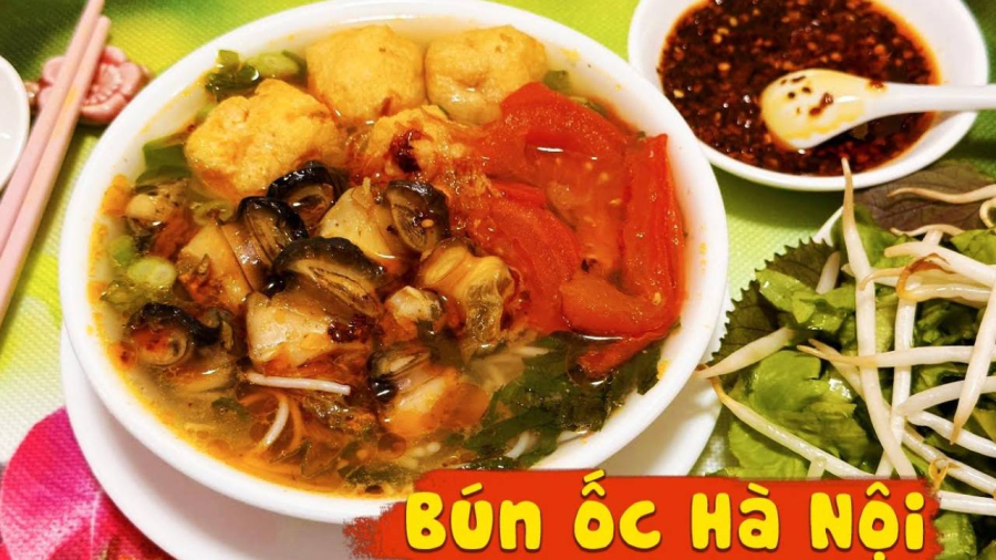 Bún ốc nguội là sự kết hợp độc đáo 