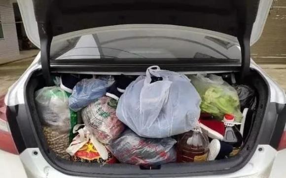 Food in car trunk