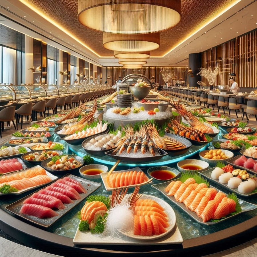 Khi ăn buffet, bạn có thể ưu tiên ăn những món có giá trị cao trước.