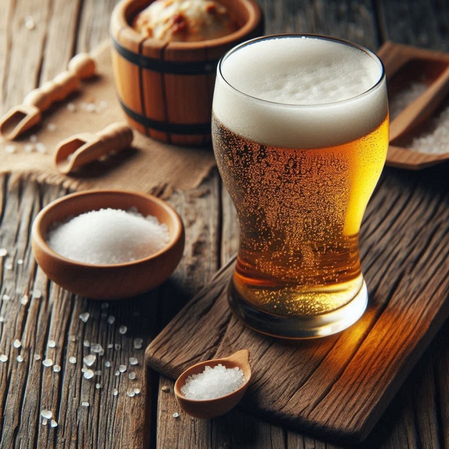 Thêm muối vào bia sẽ giúp cải thiện hương vị của một số loại bia.