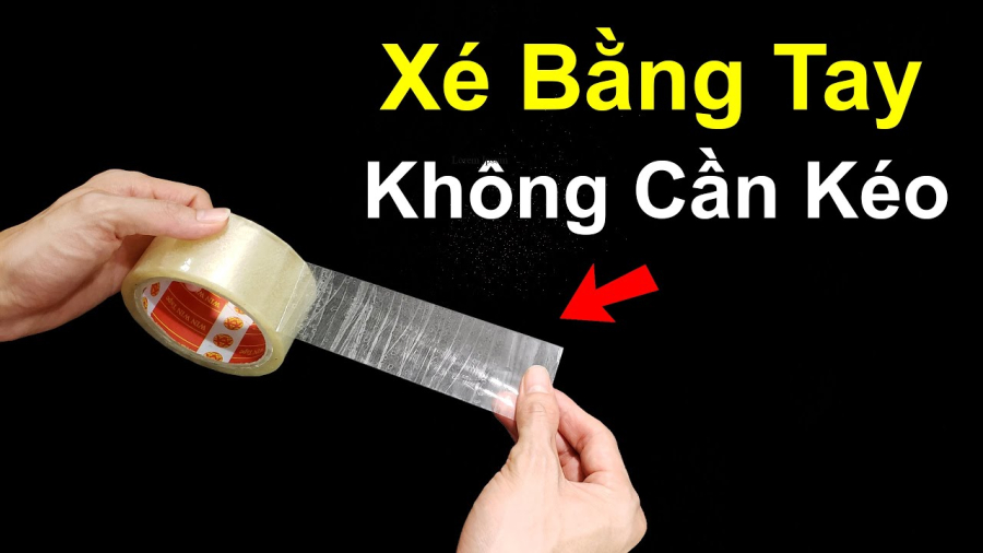 Cắt băng dính bằng tay không cần dùng dao kéo