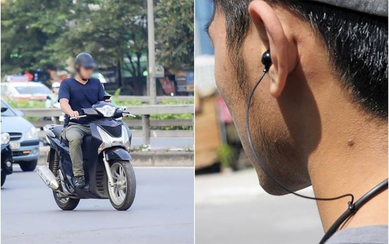 Nhiều người đeo tai nghe để nghe ứng dụng bản đồ đọc chỉ đường khi lái xe

