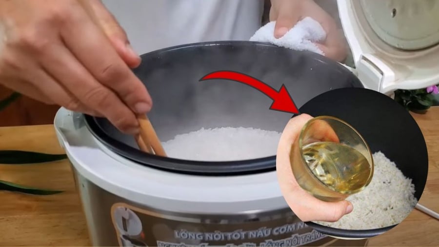 Nấu cơm bằng nước nóng
