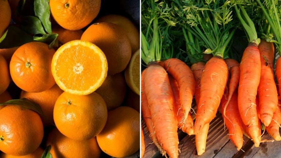 Cam và cà rốt kết hợp chung với nhau sẽ làm giảm giá trị dinh dưỡng của cả hai.