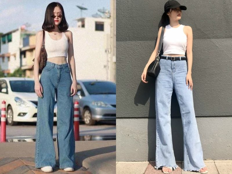 Kiểu quần này giúp cân đối tỷ lệ cơ thể và không bó ở phần đùi.