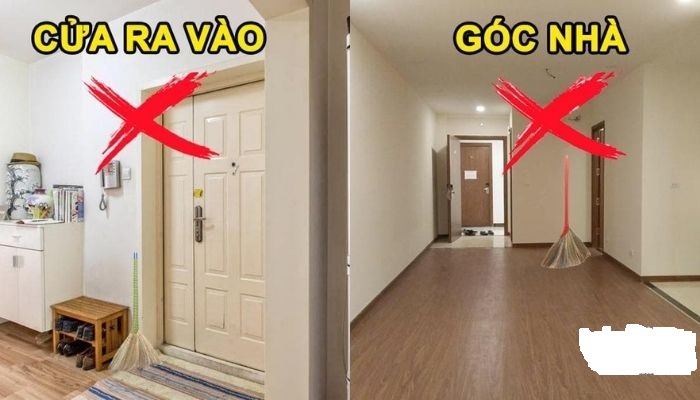 Đặt chổi vị trí tán lộc