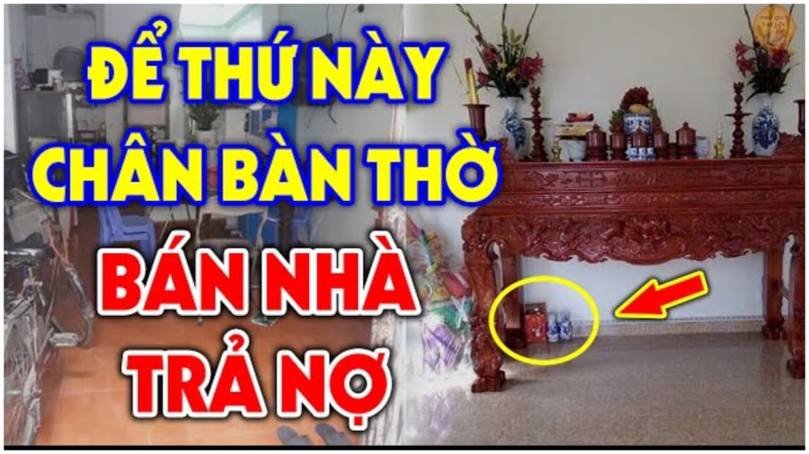 3 thứ tránh đặt dưới chân bàn thờ hao tài tán lộc