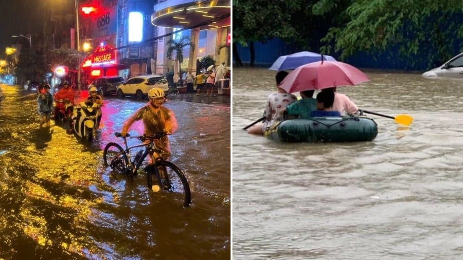 Đợt mưa lớn xảy ra từ đêm qua đến rạng sáng nay ở Hà Nội và các tỉnh phía Bắc khiến nhiều nơi bị ngập úng cục bộ.