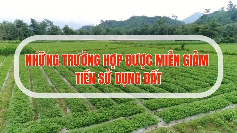 Trường hợp được miễn tiền sử dụng đất khi làm sổ đỏ