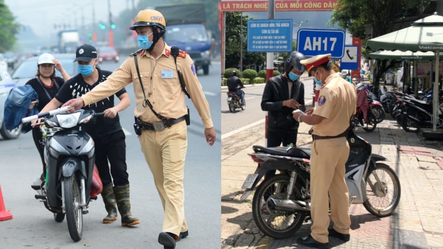 Không có hoặc không mang giấy phép lái xe, hơi thở có nồng độ cồn là những lỗi vi phạm giao thông thường gặp.