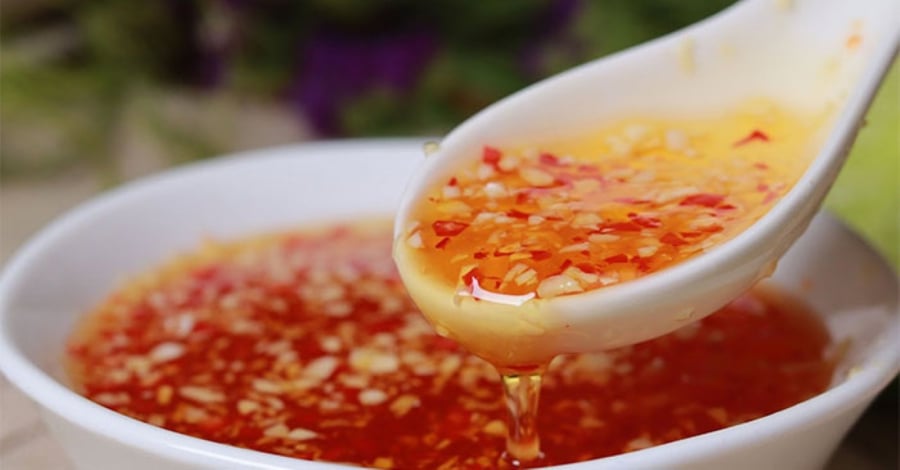 Sweet and sour fish sauce in a bowl