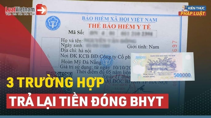 Một số trường hợp được hoàn trả tiền đã đóng BHYT năm 2024