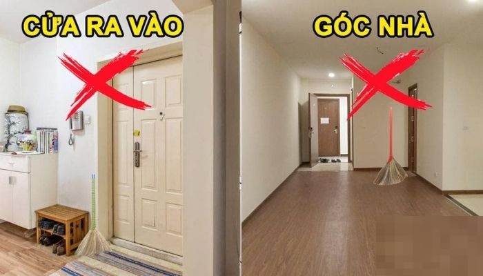 Theo chuyên gia phong thủy, chổi quét nhà được coi là vật tập trung nhiều khí xấu.