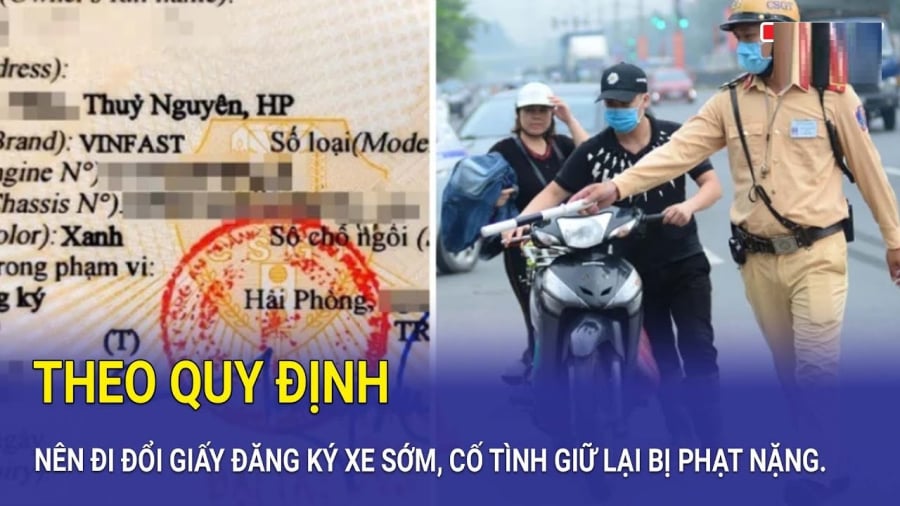 Theo quy định những trường hợp này người dân không đi đổi giấy đăng ký xe liệu có bị CSGT xử phạt.

