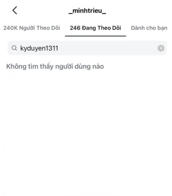 Minh Triệu chính thức unfollow Kỳ Duyên