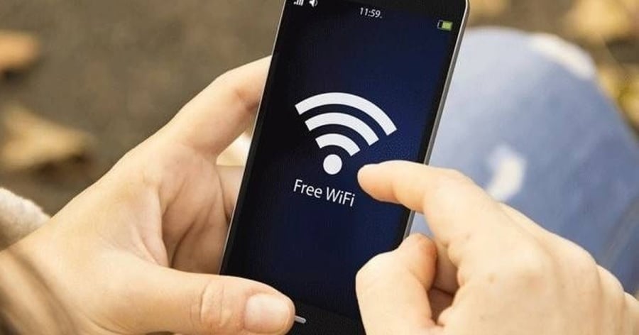 Image of a modern Wi-Fi router with the WPS feature