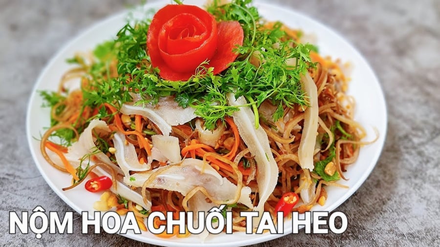 Cách ʟàm nộm hoa chuṓi tai heo ngon