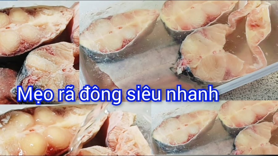 Dùng muối hạt, gừng, chanh (hoặc giấm) là bí quyết giúp rã đông cá cấp tốc mà vẫn giữ được hương vị, chất lượng tươi ngon. 