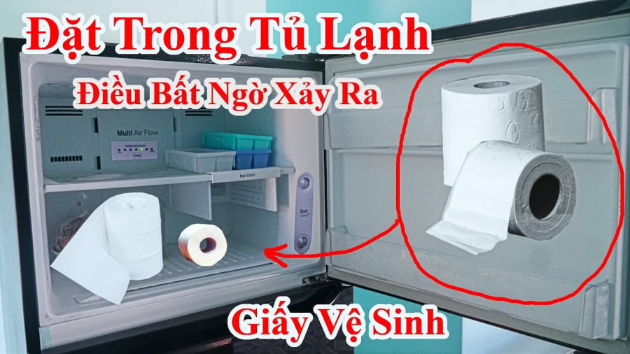 Đặt cuộn giấy vệ sinh vào tủ lạnh mẹo hay