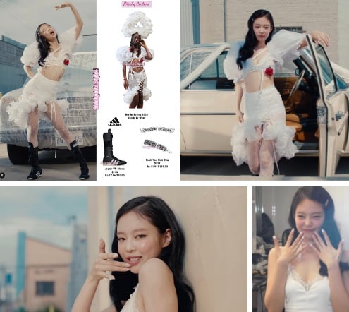  Jennie ghi điểm với visual xinh đẹp, cuốn hút trong set váy điệu đà của thương hiệu Kitschy Couture. 