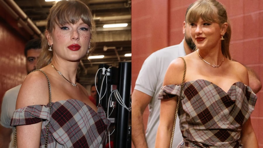 Taylor Swift vừa qua gây sốt khi xuất hiện tại một sự kiện thể thao với các đốm tàn nhang lấp lánh.