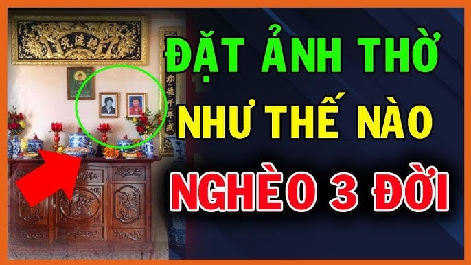 Mắc sai lầm khi đặt ảnh thờ chung với tượng Phật khiến cho gia chủ mất lộc