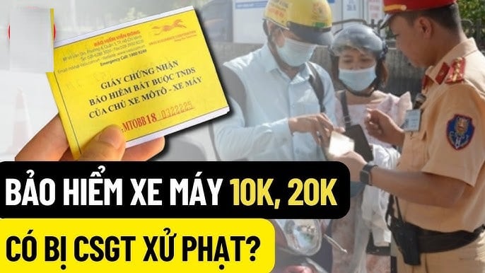 Bảo hiểm xe mô tô được bán với các mức giá khác nhau mà phổ biến với giá từ 10.000 đồng đến 20.000 đồng 