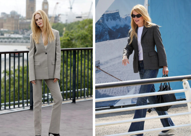 Nicole Kidman cũng rất chuộng blazer, mẫu áo này đơn giản dễ mặc, mang đến sự chỉn chu và thanh lịch. 