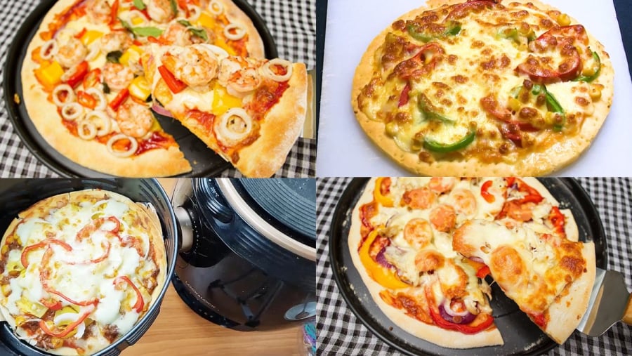 Nướng pizza bằng nồi chiên không dầu 