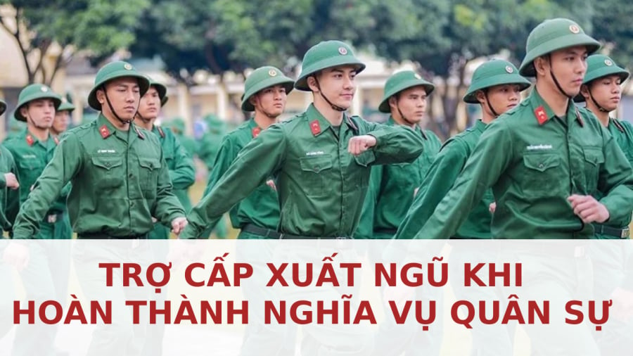 Hạ sĩ quan, binh sĩ ra quân năm 2025 sau khi hoàn thành nghĩa vụ quân sự trong vòng 24 tháng có thể nhận được khoản trợ cấp xuất ngũ là 9.360.000 đồng.