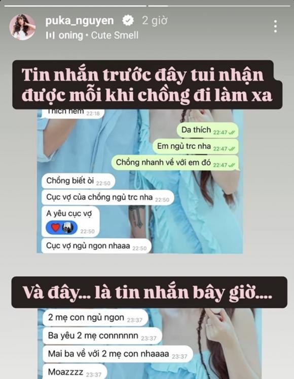 Đoạn tin nhắn đầy ngọt ngào của Puka và Gin Tuấn Kiệt khiến ai nấy không khỏi thích thú    