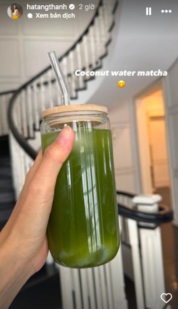 ăng Thanh Hà luôn chọn matcha – một loại thức uống đặc trưng của Nhật Bản.