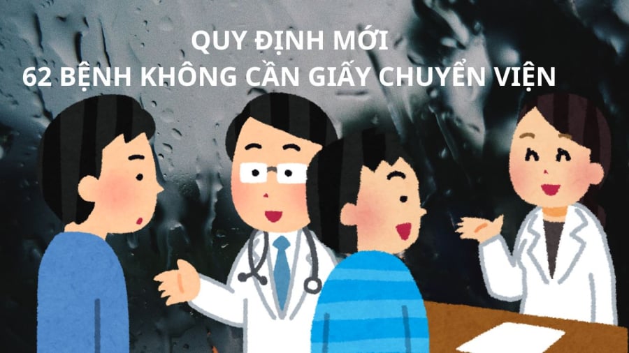 Người bệnh mắc bệnh trong danh mục này không cần giấy chuyển viện vẫn hưởng 100%  mức BHYT