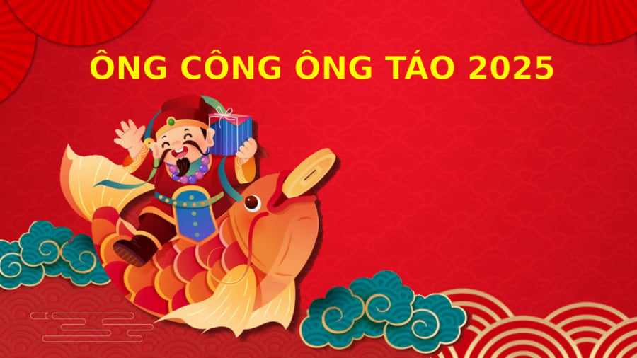 Lễ cúng ông Công ông Táo năm 2025 rơi vào thứ Ba, ngày 23 tháng Chạp, tức ngày 22/01/2025 dương lịch.