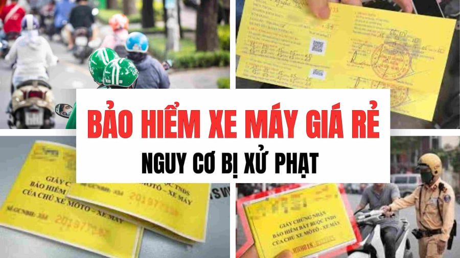 Bảo hiểm xe máy giá rẻ nguy cơ bị phạt cao