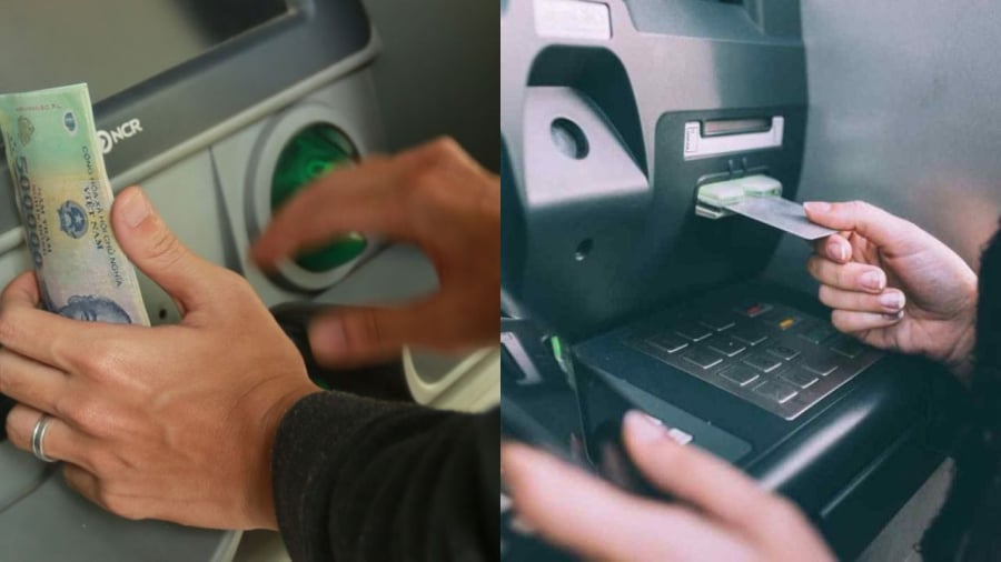 Rút tiền bằng thẻ ATM cứng