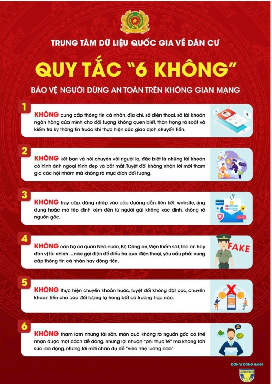 Quy tắc “6 KHÔNG” để bảo vệ bản thân khỏi các hình thức tội phạm lừa đảo