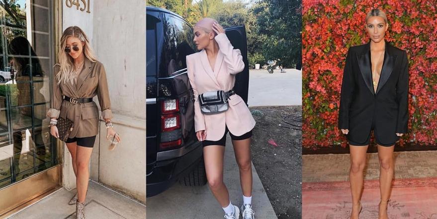 Khi phối biker shorts với blazer, bạn sẽ có ngay một set đồ street style cực kỳ sang trọng.