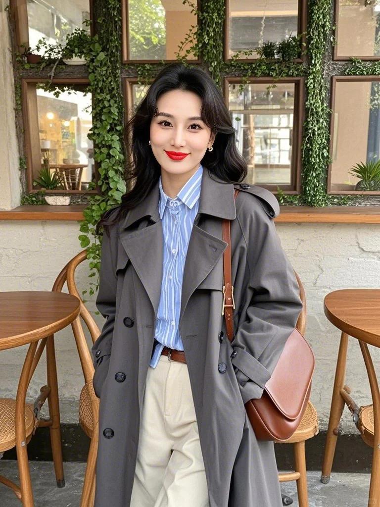 Trench coat cũng cho phép nhiều kiểu layering thú vị. 