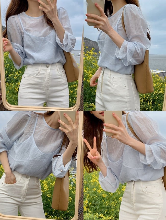 Kiểu kết hợp này không chỉ tạo hiệu ứng layer bắt mắt mà còn giúp che khuyết điểm vóc dáng hiệu quả.